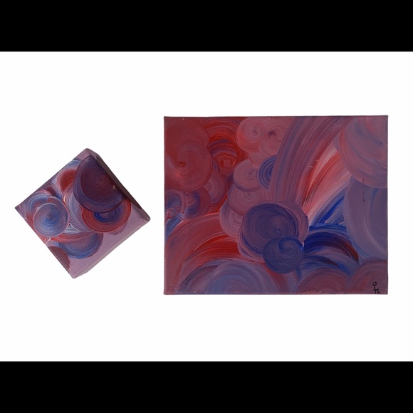 Abstract Swirl Art (2 pieces) - Picture 2 of 3